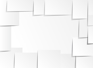 White frame note isolated on white background