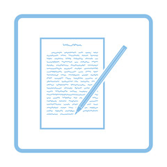 Sheet with text and pencil icon