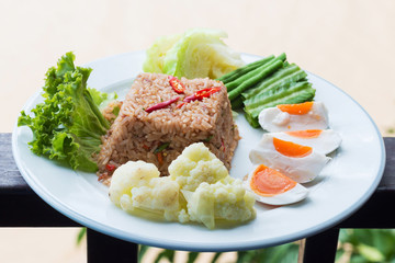 Shrimp paste fried rice