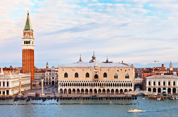 Fototapeta premium View of the magnificent Venice in the morning from above