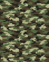 Seamless digital fashion camouflage pattern, vector