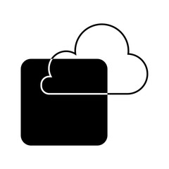 Cloud icon. Cloud button. Vector illustration