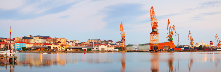 Fototapeta na wymiar Morning view of Maliano port. Santander