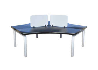 3D Rendering Office Table on White