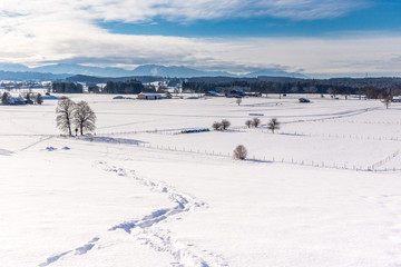 Fototapeta na wymiar Winterwunderland in Oberbayern