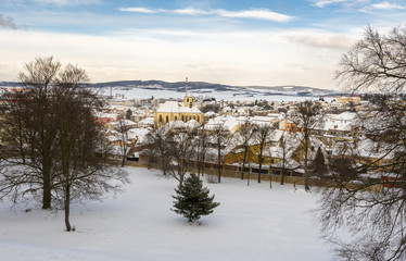 Panorama of Boskovice, South Moravian region, District Blansko, Czech Republic