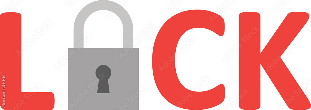 Poster lock with padlock