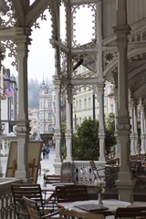 Sadova Colonnade(Garden colonnade, end of the XIX century) , Karlovy Vary (Carlsbad), Czech...