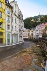 Karlovy Vary (Carlsbad), Tepla river.  Czech Republic.