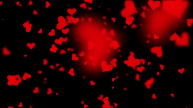 Valentinstag Hintergrund, fallende Herzen