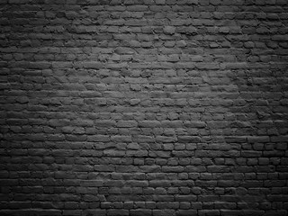 texture of a black brick wall, dark background for design - obrazy, fototapety, plakaty