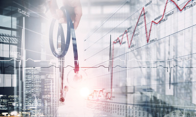 Modern medicine cardiology concept . Mixed media