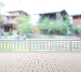 Balcony And Terrace Of Blur Exterior Background