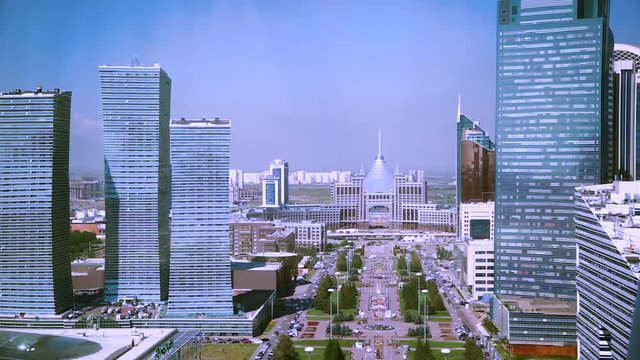 Emerald block, skyscrapers, Astana, Kazakhstan