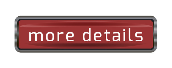Button more details. Web. Vector illustration isolated on white background. Learn. Red metall rectangular. EPC 10.