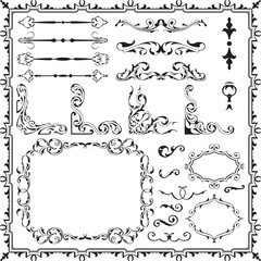 Baroque ornate set