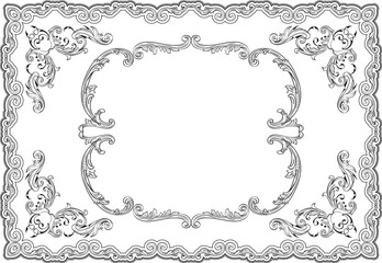 Baroque ornate swirl page