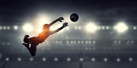 It is game time . Mixed media