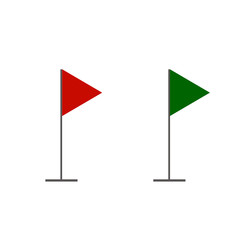 Red and green flag icon.