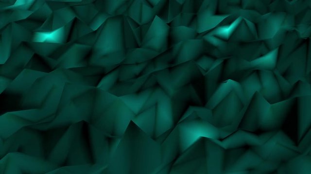 Green Triangular Waves  -   Abstract Video Footage