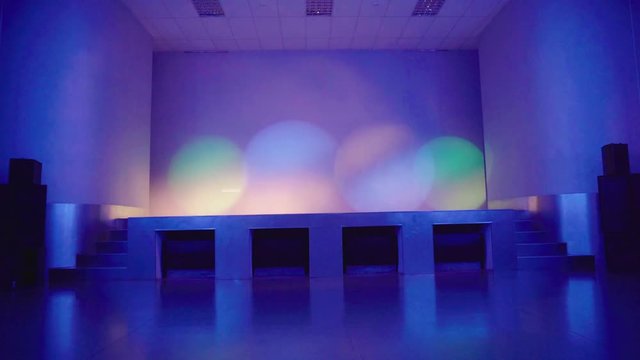 Spectacular light show from the stage lighting rig