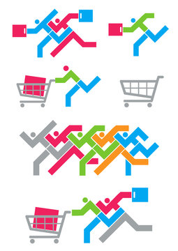 Shopping Spree icons.
Colorful Illustration of set of Shopping Spree icons.Vector available.