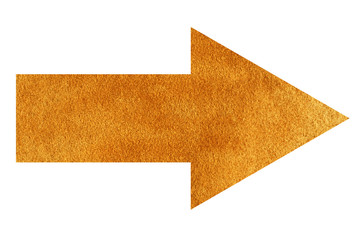 Obraz premium Golden painted arrow.