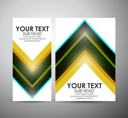 Abstract vector modern brochure design template with colorful geometric hi-tech background.