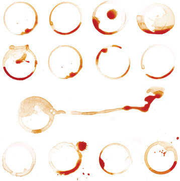 Brown Coffee Cup Stain Vectors
