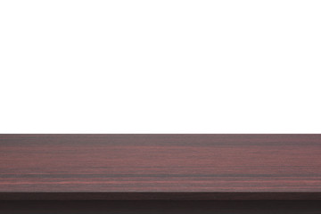 Wood Table Top On Isolated White Background