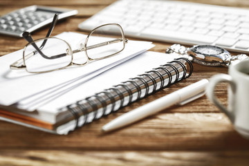 Business still life concept . Mixed media