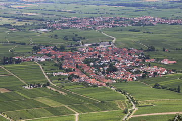 Panoramablick auf die Rheinebene