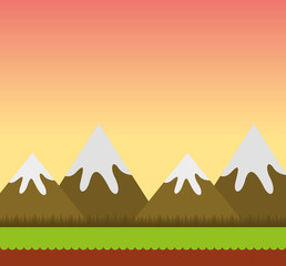 game landscape scene icon vector illustration design