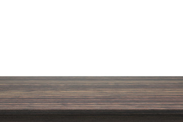 Wood Table Top On Isolated White Background