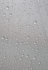 Clear water drop on grey texture background