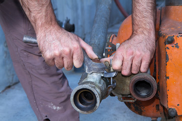 repairman at work during maintenance work