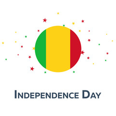 Independence day of Mali. Patriotic Banner. Vector illustration.