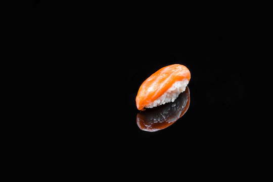 classic sushi with salmon