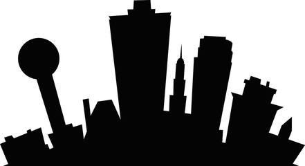 Cartoon skyline silhouette of the downtown of the city of Knoxville, Tennessee, USA.