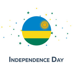 Independence day of Rwanda. Patriotic Banner. Vector illustration.