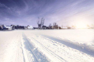 Obraz premium winter road 