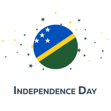 Independence day of Solomon Islands. Patriotic Banner. Vector illustration.