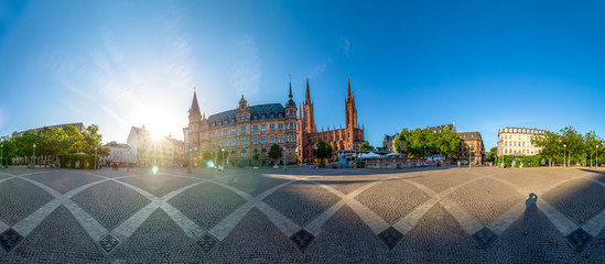 Wiesbaden, Altstadt, Marktkirche, Neues Rathaus 