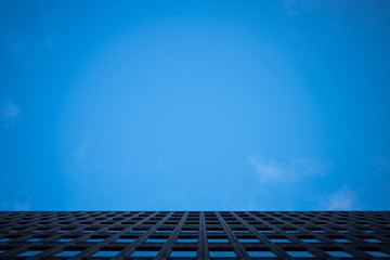 Modern Office building and blue sky background. The building ref