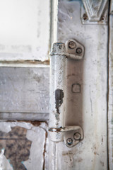 Old door handle wooden 