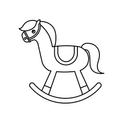 horse wooden toy icon vector illustration design