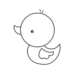 ducky toy isolated icon vector illustration design