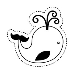 cute whale toy isolated icon vector illustration design
