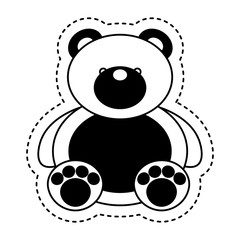bear teddy toy isolated icon vector illustration design
