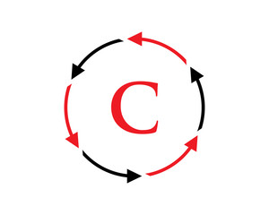 C Letter Arrow Logo